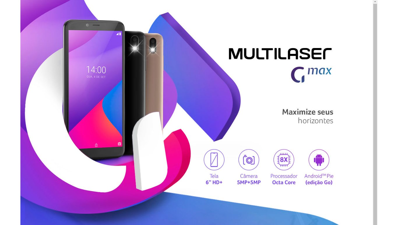  Smartphone Multilaser G Max 32GB 1GB RAM Tela 6